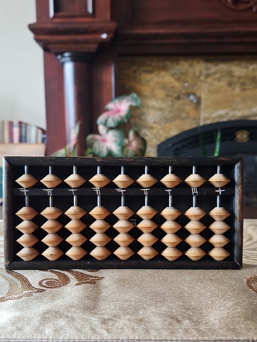 Vintage Japanese SUN Brand 7-Column Mini Wooden Soroban Abacus Calculator
